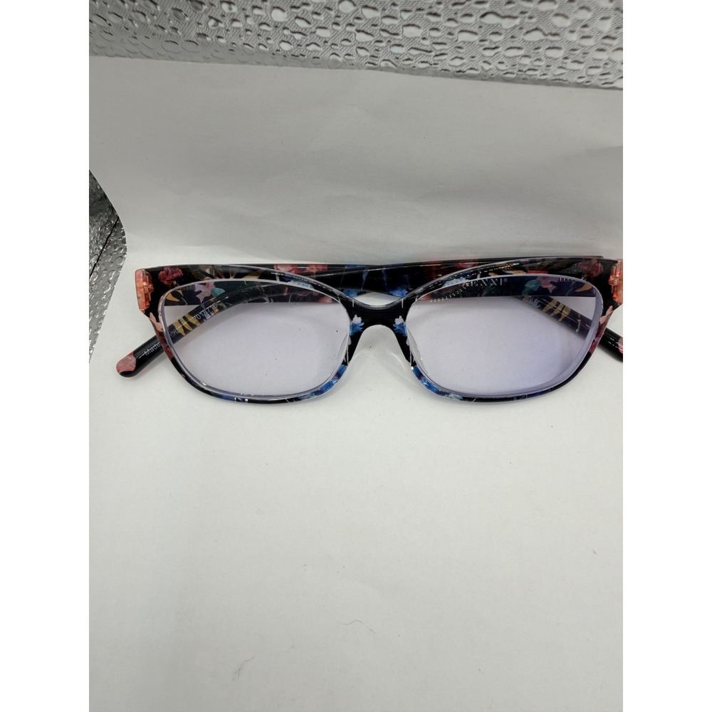 Zenni Cat Eye Eyeglass Frames Multicolor Blue Pink Red Pattern Womens